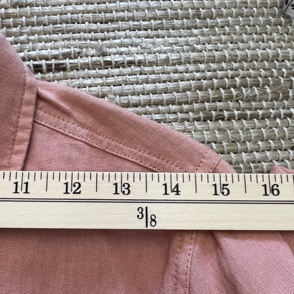 New Directions Dusty Apricot Pink Lightweight Linen  blend Jacket with 6 Pockets - Picture 6 of 16